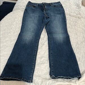 Simply Vera Classic Bootcut Whiskered Blue Women's Jeans 14